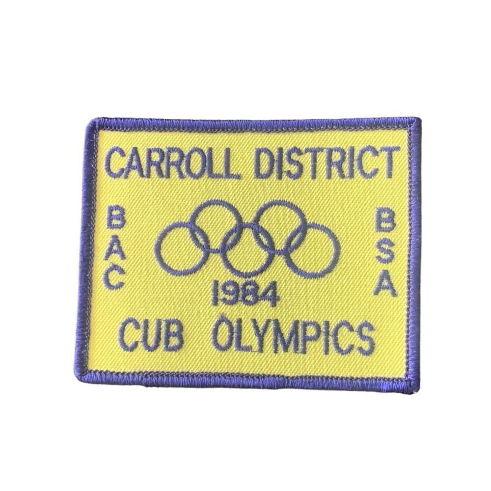 Vintage Boy Scouts Scout Carroll District Cub Olympics 1984 Patch BSA BAC
